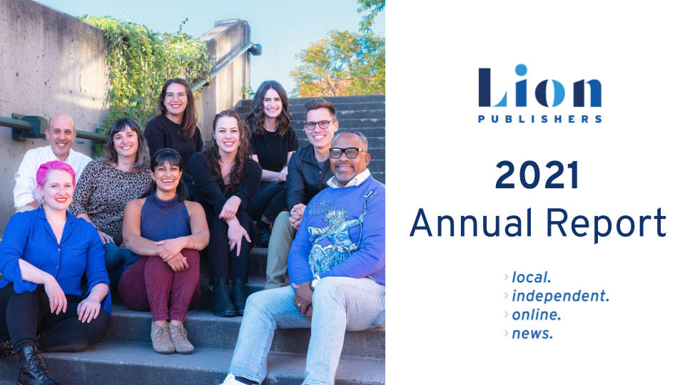 LION 2021 Annual Report title slide LION Publishers annual report title slide